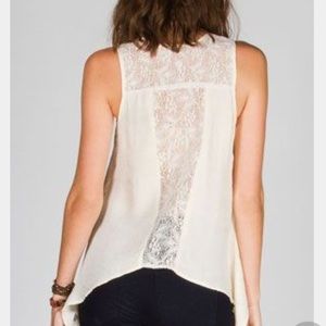 Lottie & Holly Lace Tank Top With Long Sides